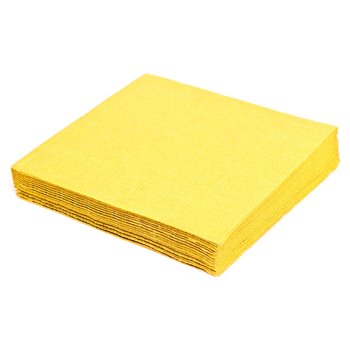 250 Stück Servietten 33 x 33 cm 1/4 Falz 3-lagig gelb